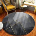 Round Non-Slip Flannel Area Rug – Modern Home Floor Mat Round Area Rug HIP 2 120X120CM