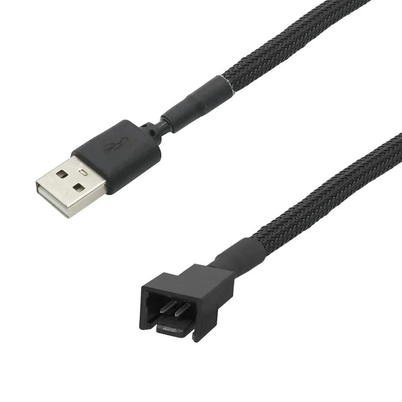 5V USB to 3-Pin CPU Fan Adapter Cable with Switch – 30cm Fan Adapter Cable HIP