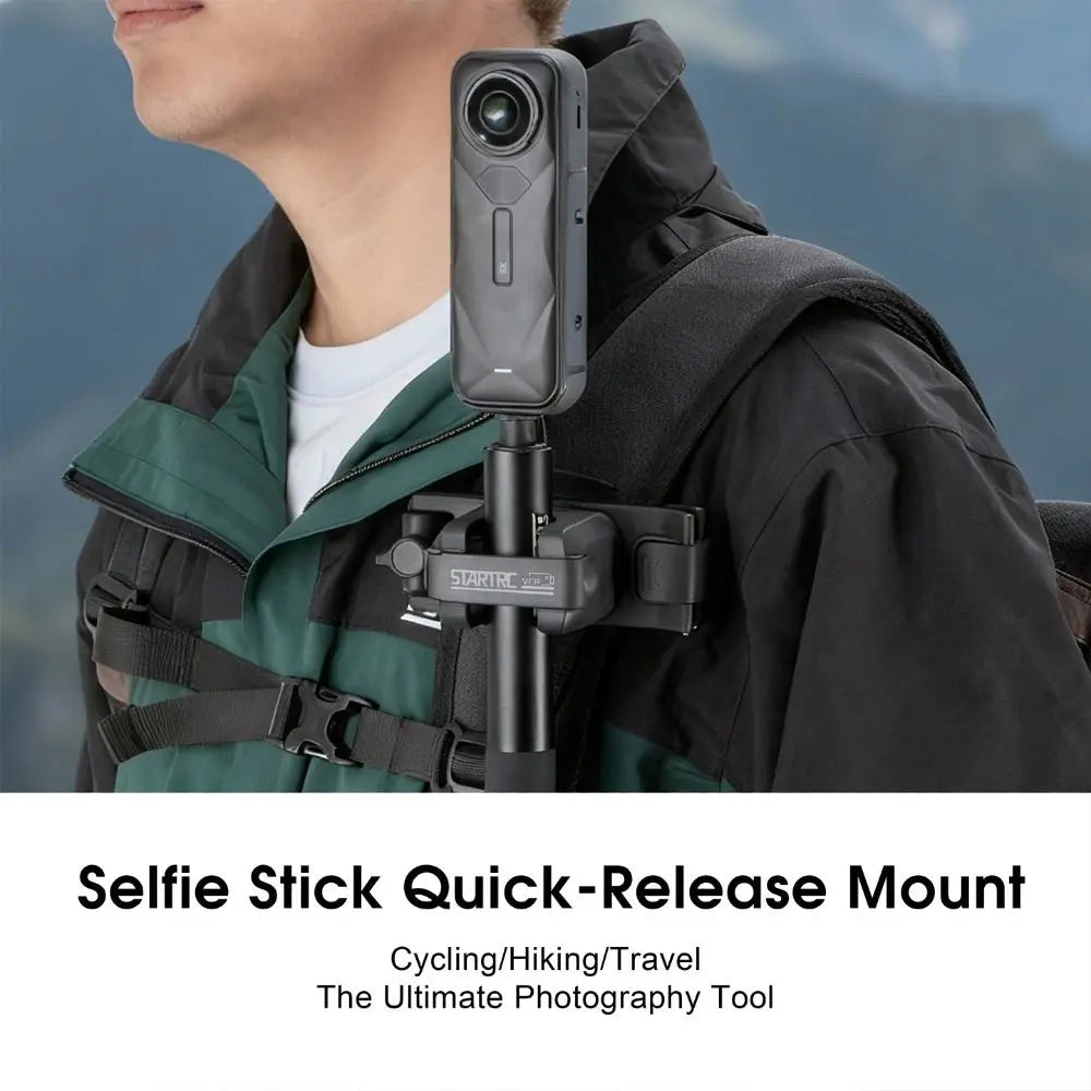 2-in-1 Quick Release Selfie Stick & Backpack Camera Holder Camera Mount Clip HIP