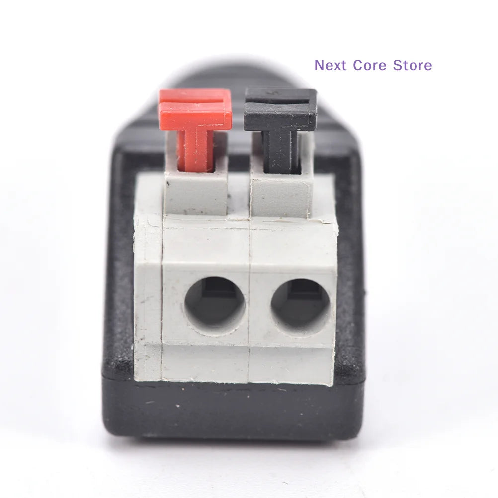 2-Pack Speaker Wire to RCA Male Connector Adapter Press Plug Audio Cable Adapter HIP