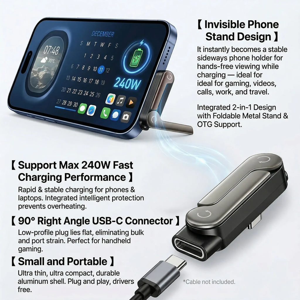 USB-C OTG Adapter & Desktop Phone Stand | BESY USB-C OTG Adapter HIP