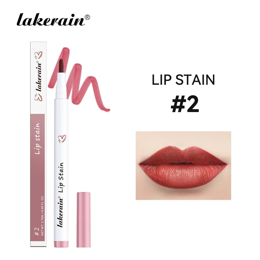 Matte Liquid Lip Stain Marker Pencil Long Lasting Waterproof Non Stick Cup Dye Lip Tint Natural Outline Plumping Lip Contour Pen HIP 02