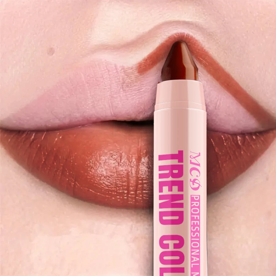 Moisturizing 12 Color Lipliner Pen Waterproof Plumping Stain Lipstick Natural Nude Pink Lip Liner Outline Lips Contour Makeup Fo HIP