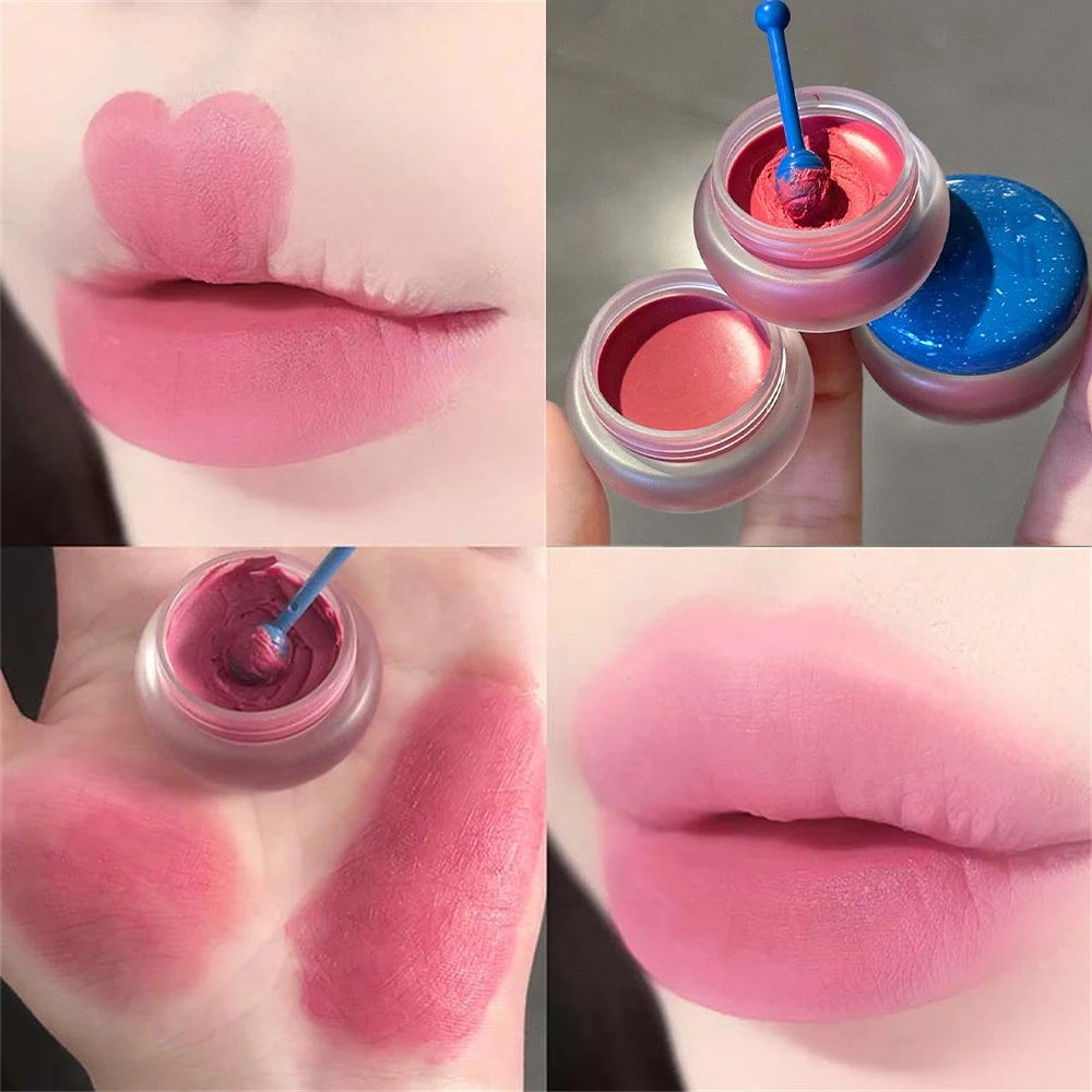 Slightly Drunk Rose Canned Lip Mud Mist Lipstick Moisturizing Velvet Matte Mousse Solid Lip Gloss Rouge Cream Tint Lips Makeup HIP