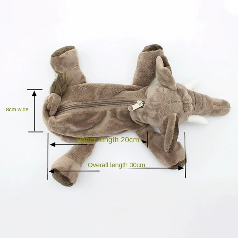 Kawaii Plush Animal Pencil Case – Large Capacity Stationery Bag Plush Pencil Case HIP
