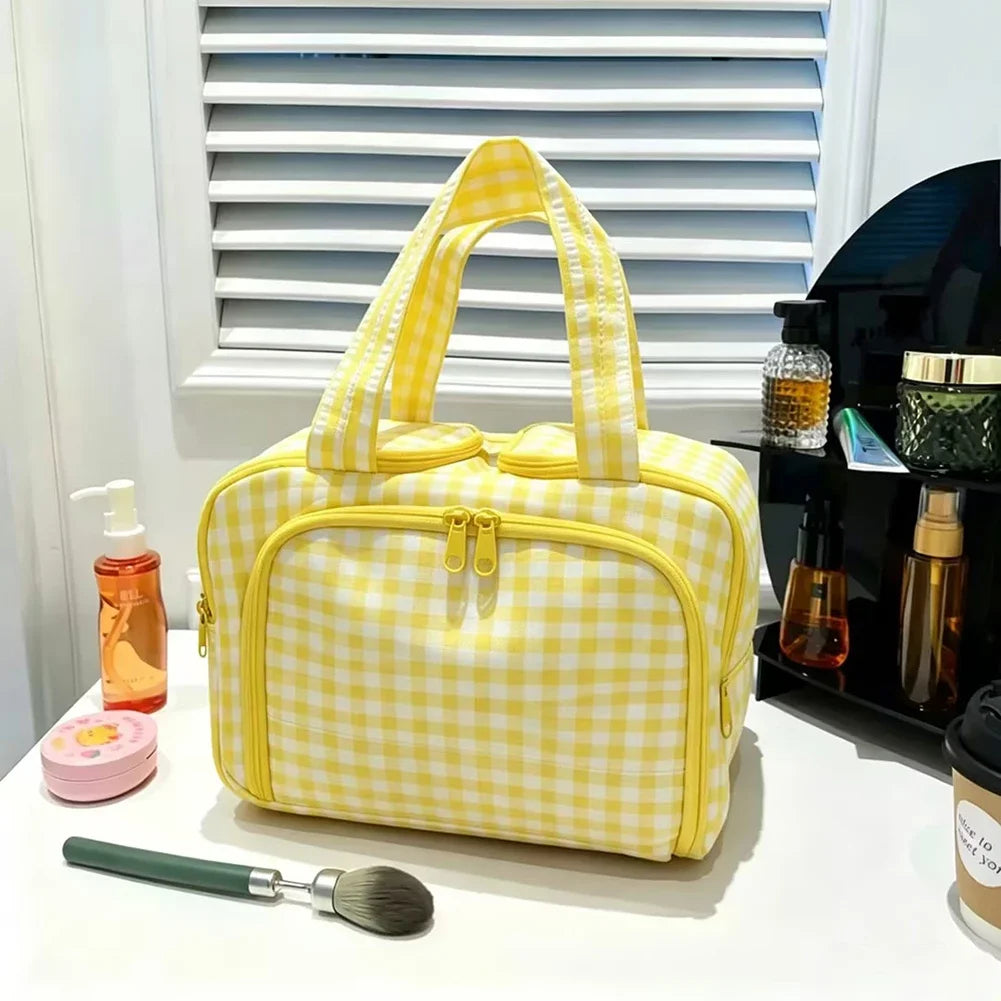 Large Capacity Cosmetic Bag Waterproof with Multiple Compartments Lightweight Men Women Travel Toiletries Makeup Pouch Bag HIP 03