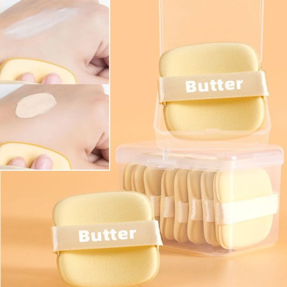 Butter Puff Air Cushion Biscuit Super Soft Becomes Bigger When Encountering Water Liquid Foundation Makeup Tool Is Double-sided HIP