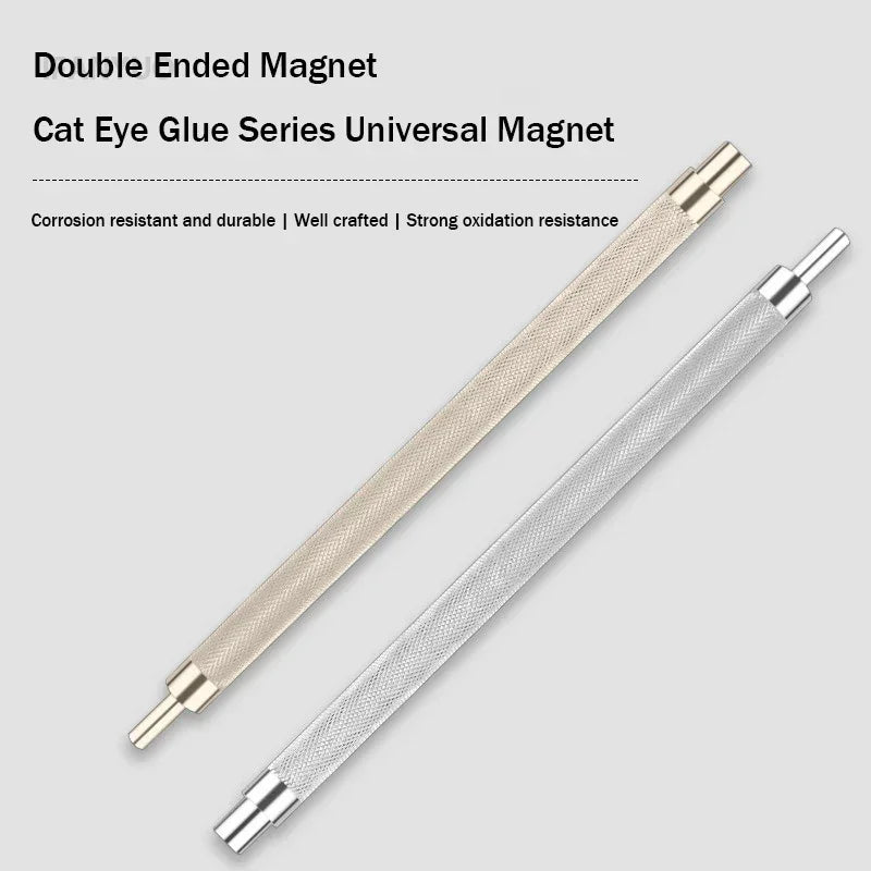 Gold Silver Doube Head Nail Art Magnets Strong Nail Magnetic Bar Nail Polish Gel Design Glitter Cate Eye Effect Manicure Tools HIP