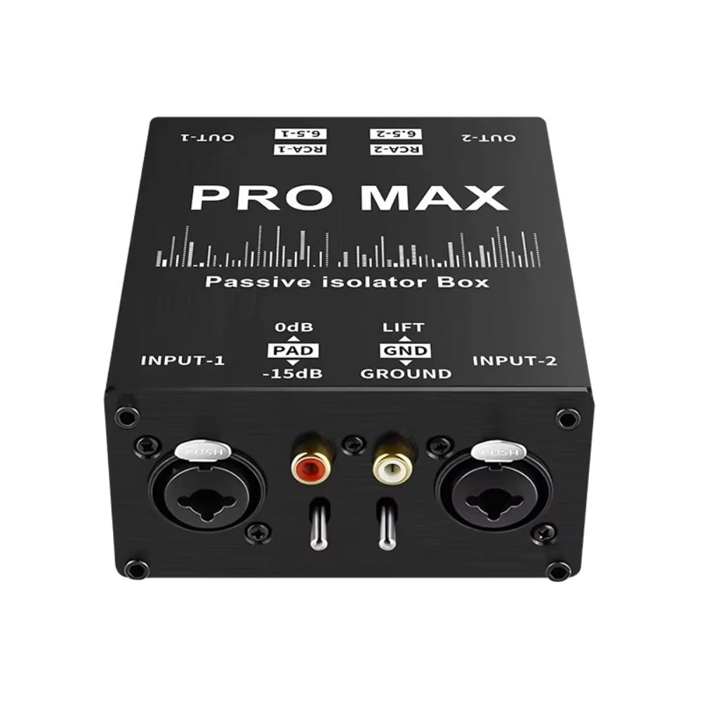 2-Way Passive Audio Isolator – XLR RCA 6.5mm Dual Channel Audio Isolator HIP