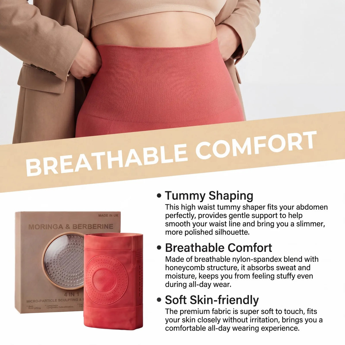 Women's High-Waist Honeycomb Shaping Panty – Seamless Slimmer Shaping Panty HIP