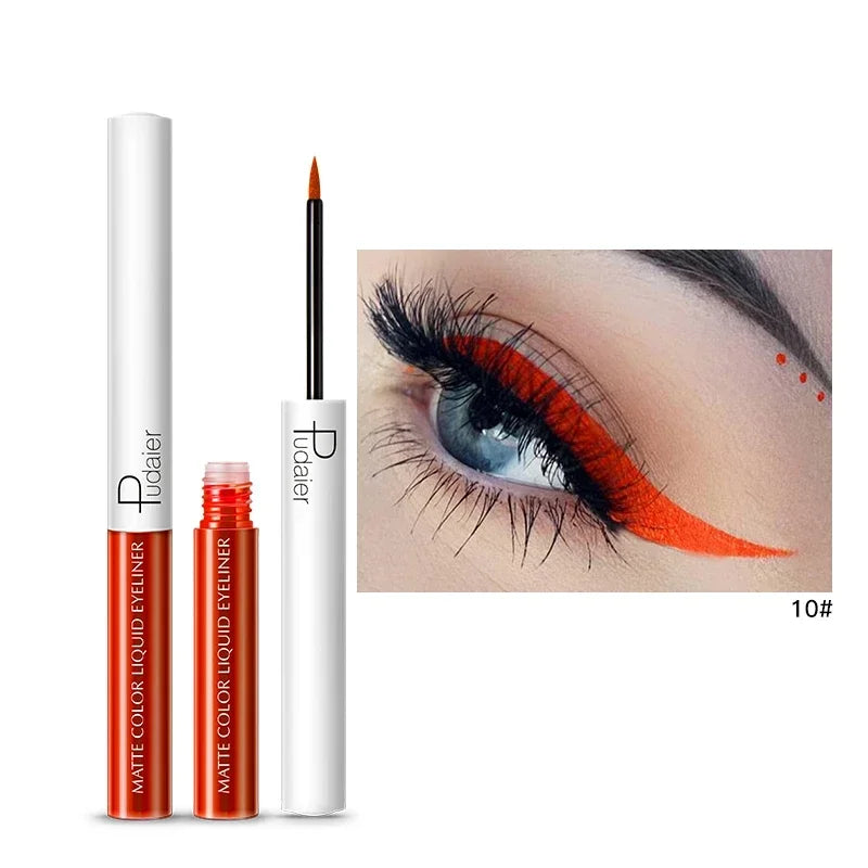 15 Color Long Lasting Liquid Eyeliner Makeup Waterproof Fast Dry Liquid Eyeliner Matte Multicolor Eye Liner HIP 10