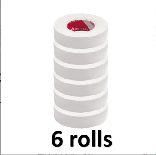 Colorful Eyelash Extension Tape Rolls | Soft Micropore Lash Tape Lash Extension Tape HIP C525-White-6pcs