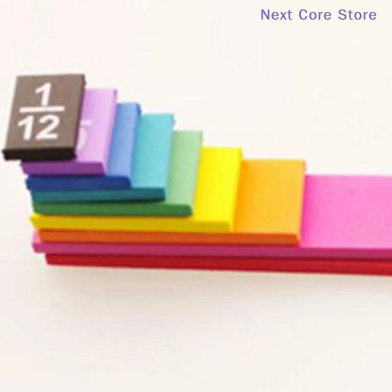 51-Piece Fraction Cubes – Montessori Math Manipulatives Set Math Manipulatives HIP