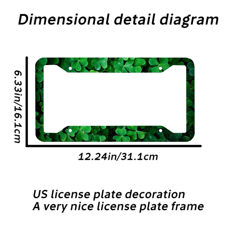 2-Pack St. Patrick's Day Aluminum License Plate Frames License Plate Frame HIP