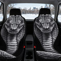 Silver Cobra Car Seat Covers Set of 2 – Universal Fit Car Seat Covers HIP black