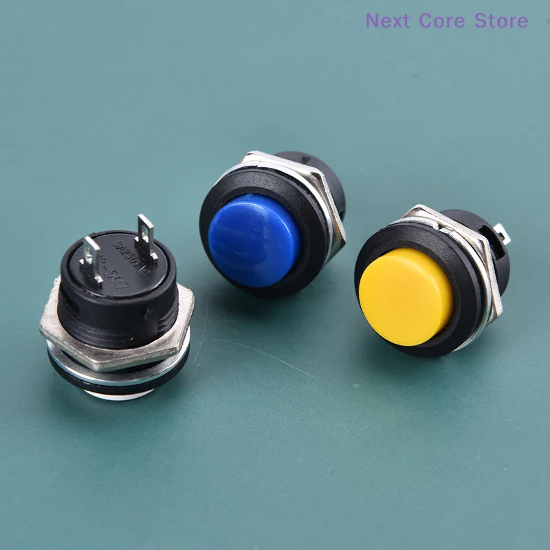 16mm Waterproof LED Push Button Momentary Switch 12V–24V Metal Momentary Push Switch HIP
