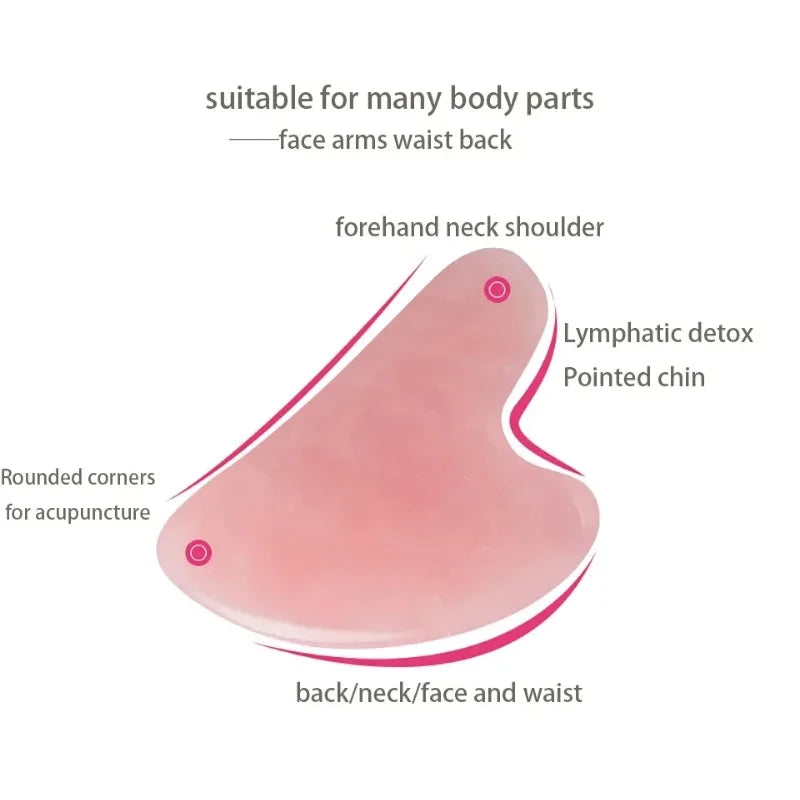 Rose Quartz Resin Gua Sha Face Sculpting Massage Tool Gua Sha Massage Tool HIP
