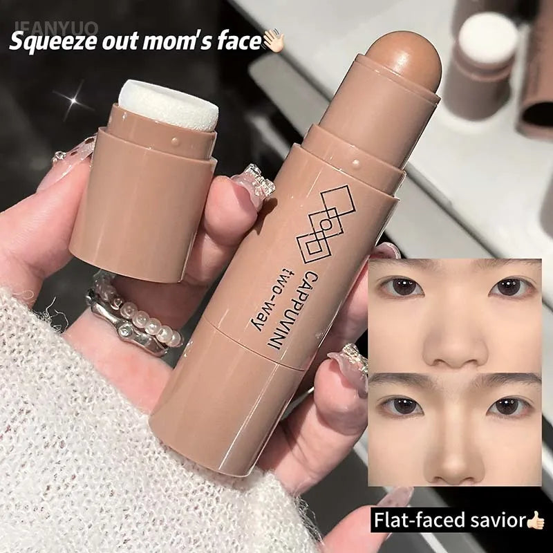 Face Contour Bronzer Stick Moisturizing Silky Three-dimensional Contour Pen Natural Matte Gray Brown Nose Shadow Makeup Contour HIP