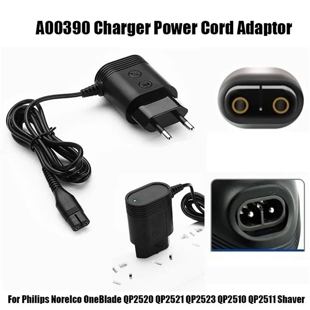 Philips Norelco OneBlade Charger A00390 EU Plug – QP2520 QP2521 Shaver Charger Adapter HIP EU