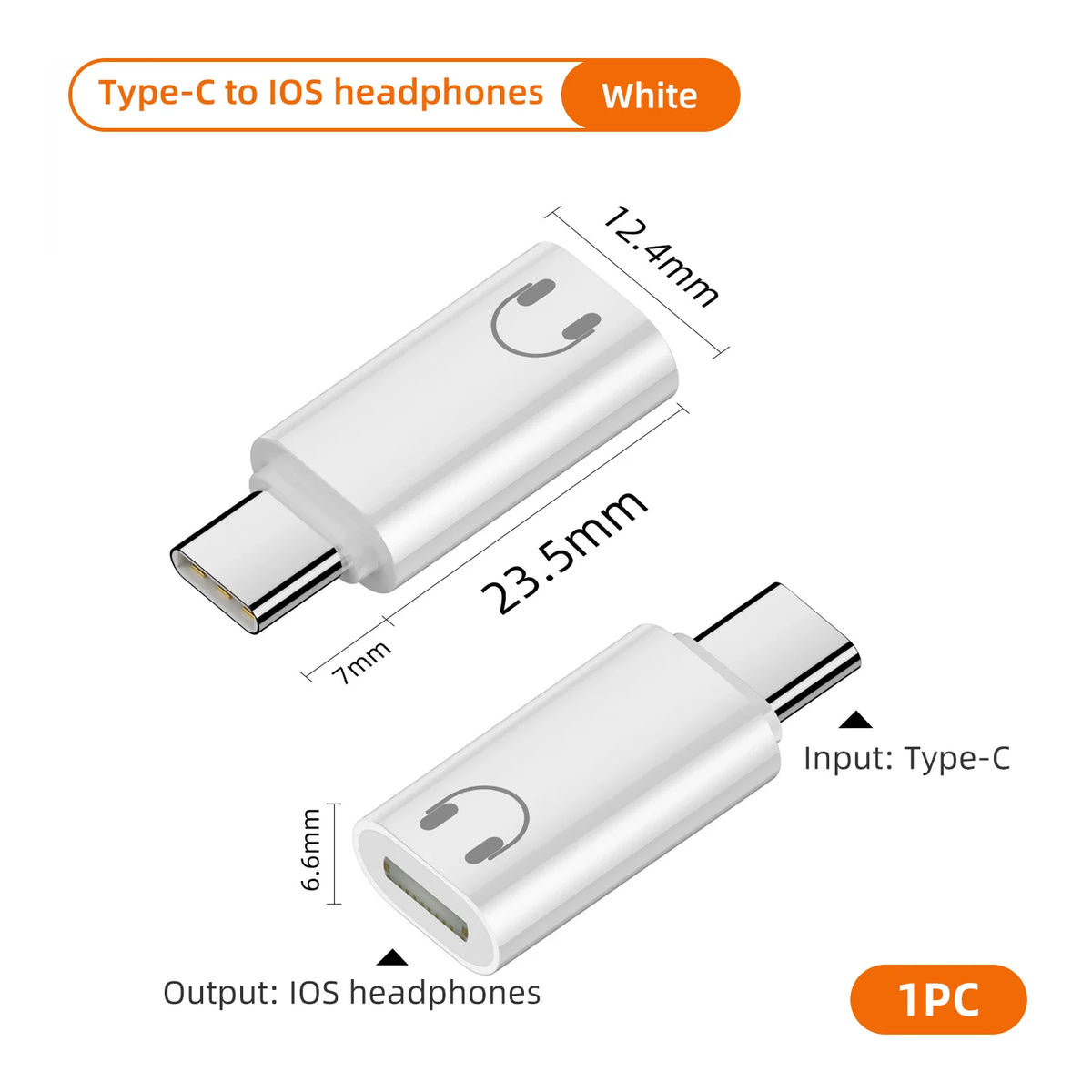 USB-C to Lightning Audio Adapter – iPhone 15/16 & Samsung Audio Adapter HIP C to ios RJ