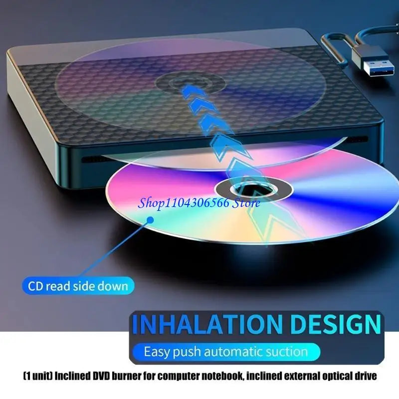 External DVD Burner – Slot Loading USB 3.0 & Type-C Drive External Optical Drive HIP