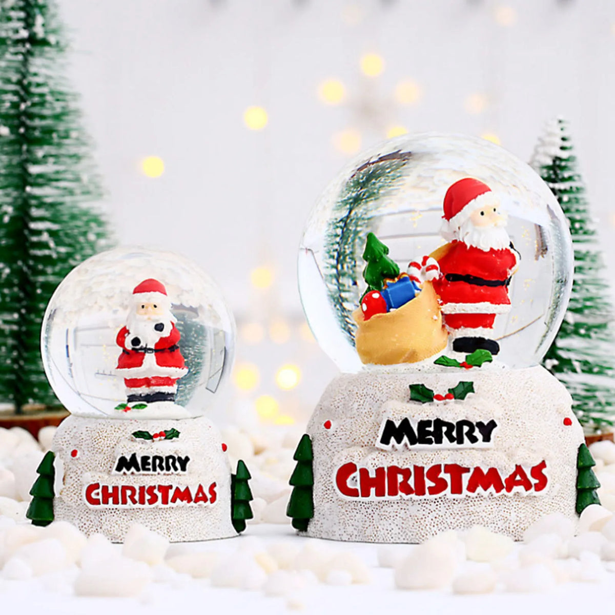 Christmas Glowing Crystal Ball English Glass Ball Desktop Ornaments Christmas Eve Children Gift Glowing Crystal Ball Decoration HIP