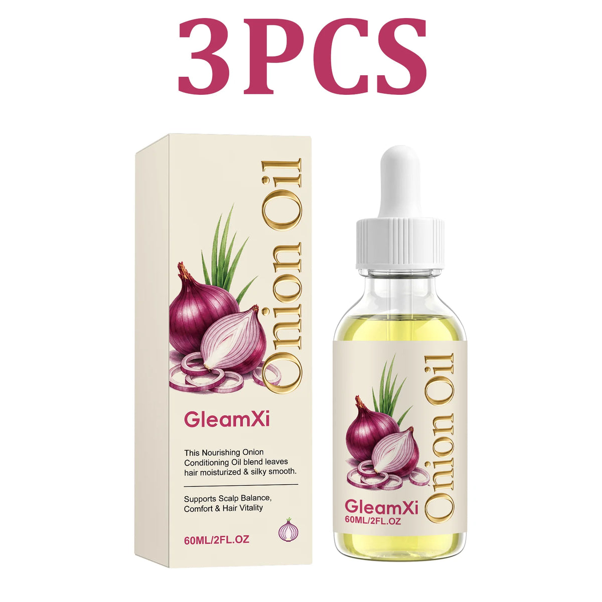 Arginine Hair Oil Serum – Frizz Control, Moisture & Shine Hair Oil Serum HIP 3PCS