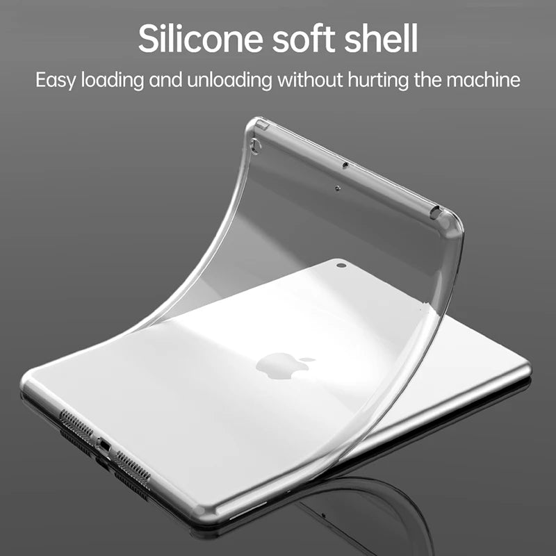 Shockproof Silicone iPad Case – Clear Flexible Cover Tablet Case HIP