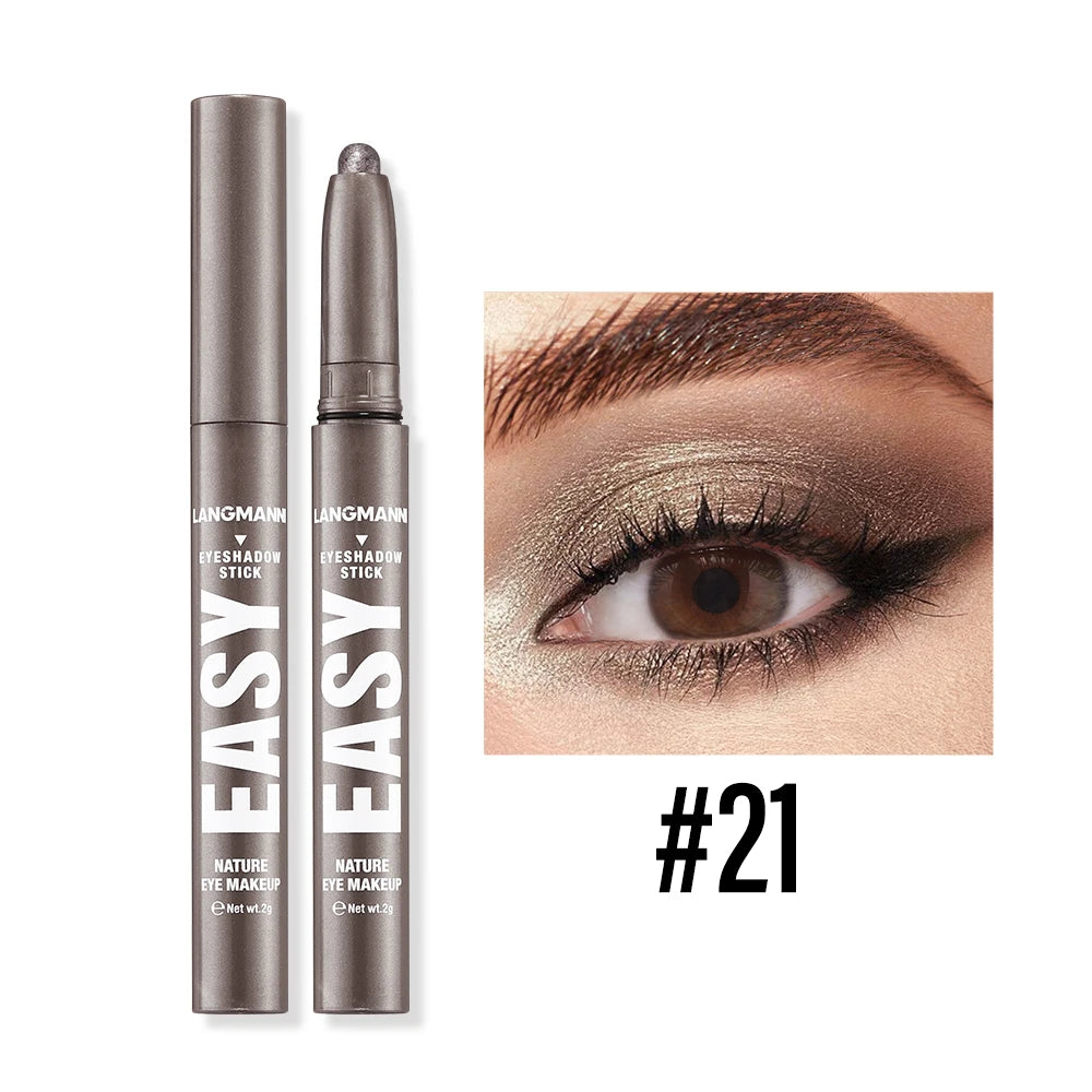 Rose Gold Eyeshadow Pencil Stick Waterproof Pearlescent 20 Colors Metallic Glitter Eye Shadow Highlighter Pen Eye Makeup Tool HIP 21