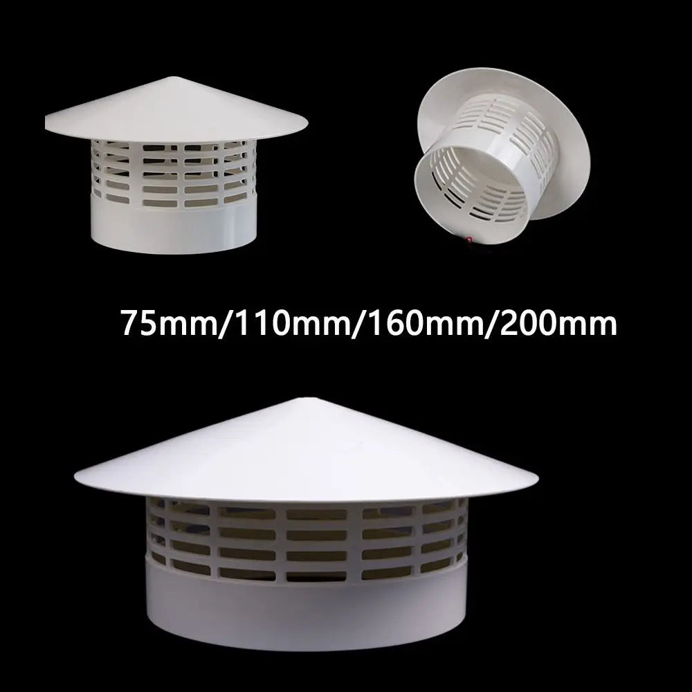 PVC Round Roof Air Vent Grille 75–200mm | Weatherproof Cap Roof Vent Cover HIP