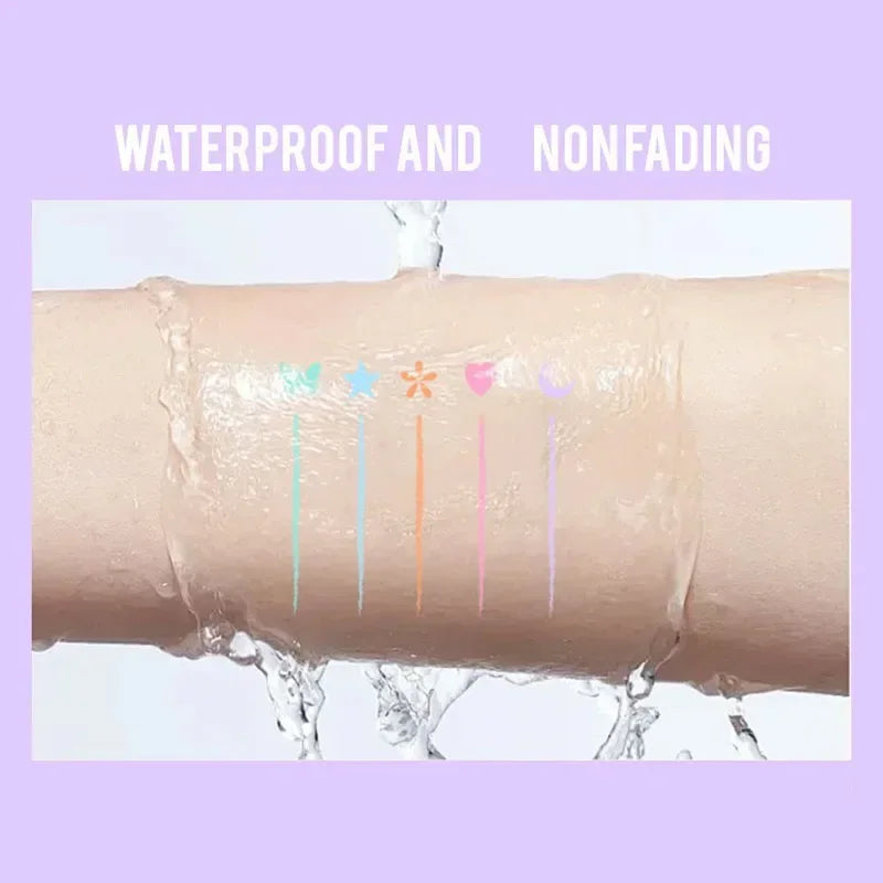 Colorful Butterfly Eyeliner Stamp Pen Star Moon Seal Long Lasting Waterproof Liquid Eye Liner Pencil Eyes Makeup Cosmetic 1/5PCS HIP