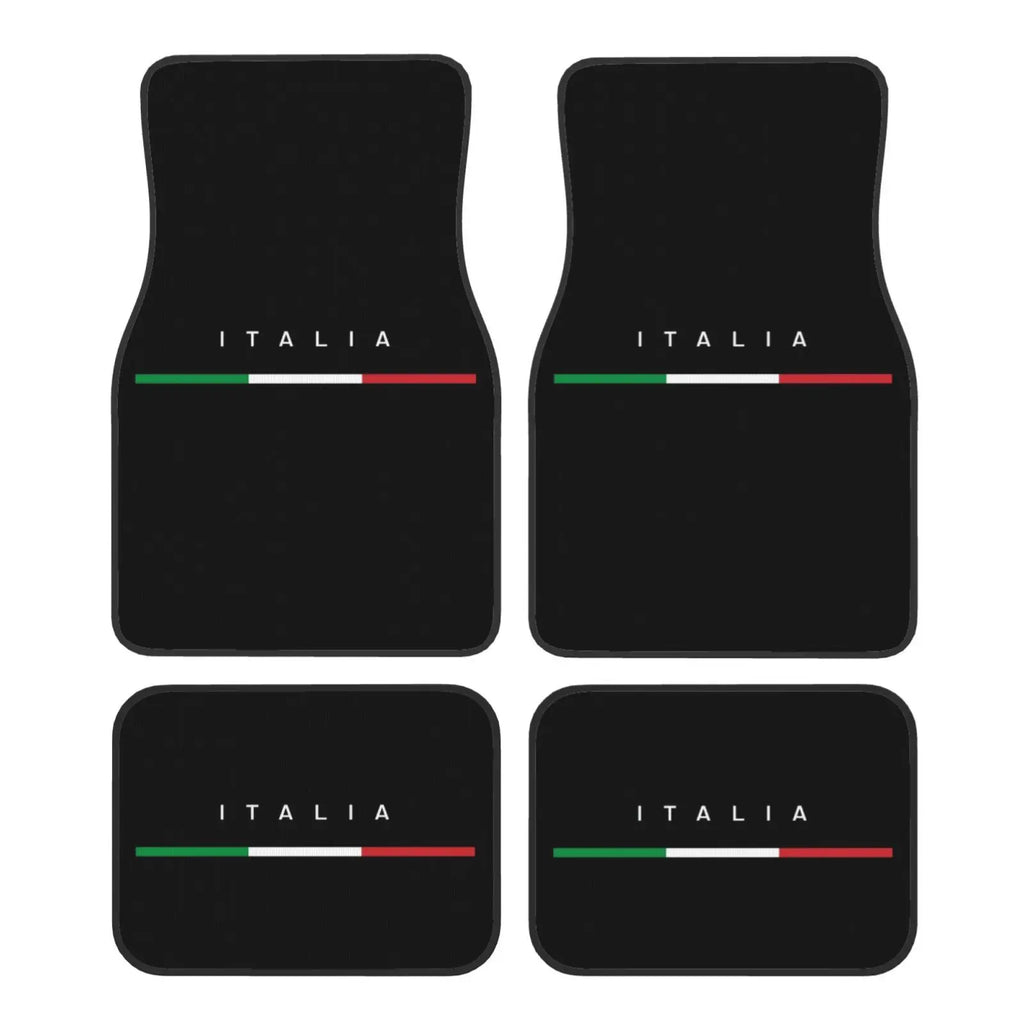 ITALIA Crystal Velvet Car Floor Mats – 4-Piece Non-Slip Set Car Floor Mats HIP 1