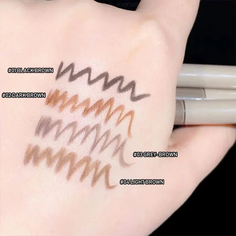 Eyeliner Lying Silkworm Gel Pencil 2in1 Waterproof Long-lasting Non-Smudge Black Brown Eyebrow Pen for Beginner Makeup Cosmetics HIP