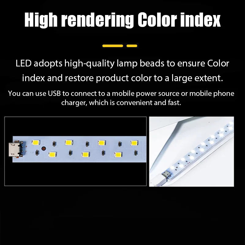 LED Folding Photo Light Box Studio – 6 Backdrops | SEamopar Photo Light Box HIP