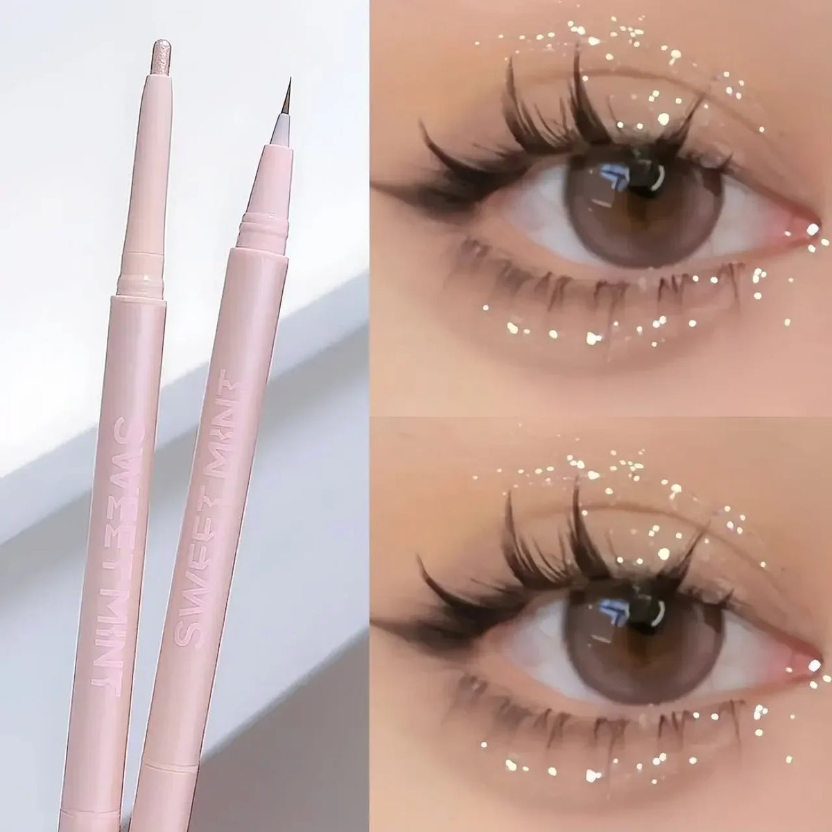 Double-ended Lying Silkworm Pencil Natural Non-smudge 2-in-1 Highlighting Eyeshadow Pen Waterproof Liquid Lower Eyelid Liner Pen HIP 03