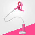 Flexible 360° Long Arm Clip Desktop Phone Stand Holder Phone Clip Stand HIP Pink