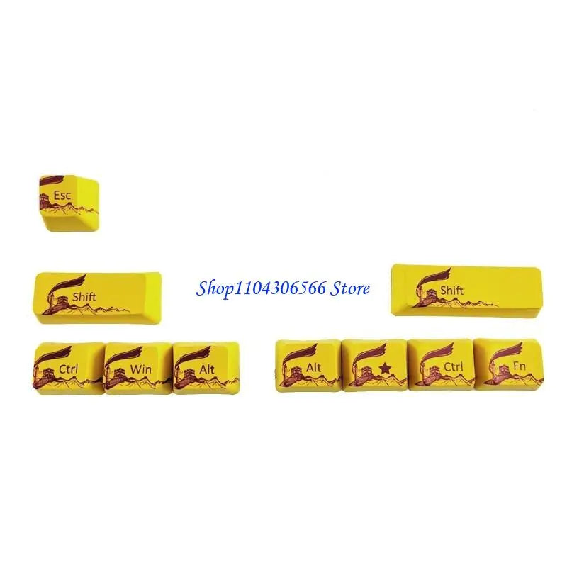 CMYK Dye Sublimation PBT Keycaps – 10 PCS OEM Profile MX Mechanical Keyboard Keycaps HIP