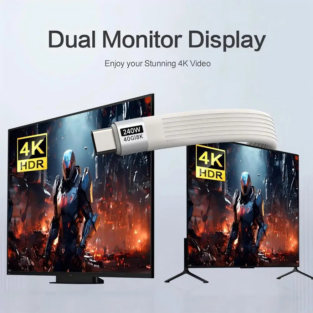 USB-C 240W 40Gbps Keychain Cable – 8K@60Hz USB4 PD3.1 USB-C Keychain Cable HIP