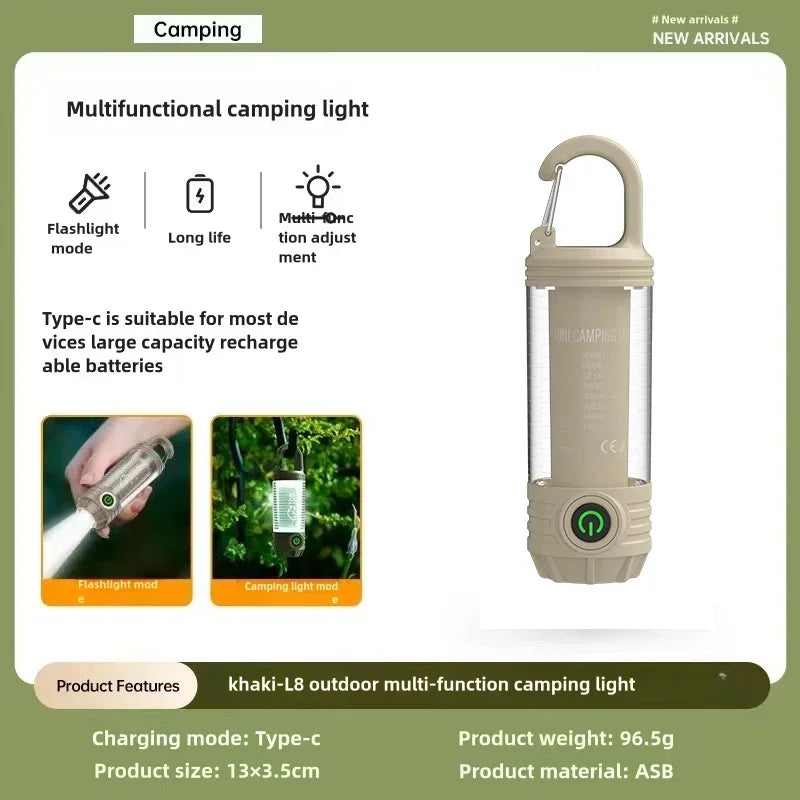 ESMARTER LED Camping Lantern – Rechargeable Waterproof Tent Light Camping Lantern HIP LY19 GRAY