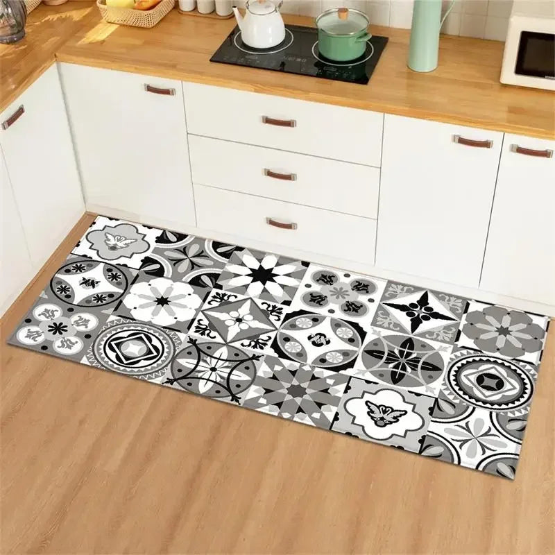 Waterproof Non-Slip Kitchen Rug – Oil-Proof PVC Vinyl Mat Kitchen Vinyl Mat HIP GU501-P 1pc 80x200cm