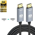 HDMI 2.1 Cable 48Gbps 8K 60Hz 4K 120Hz eARC HDR – OLPAY HDMI Cable HIP black 1m
