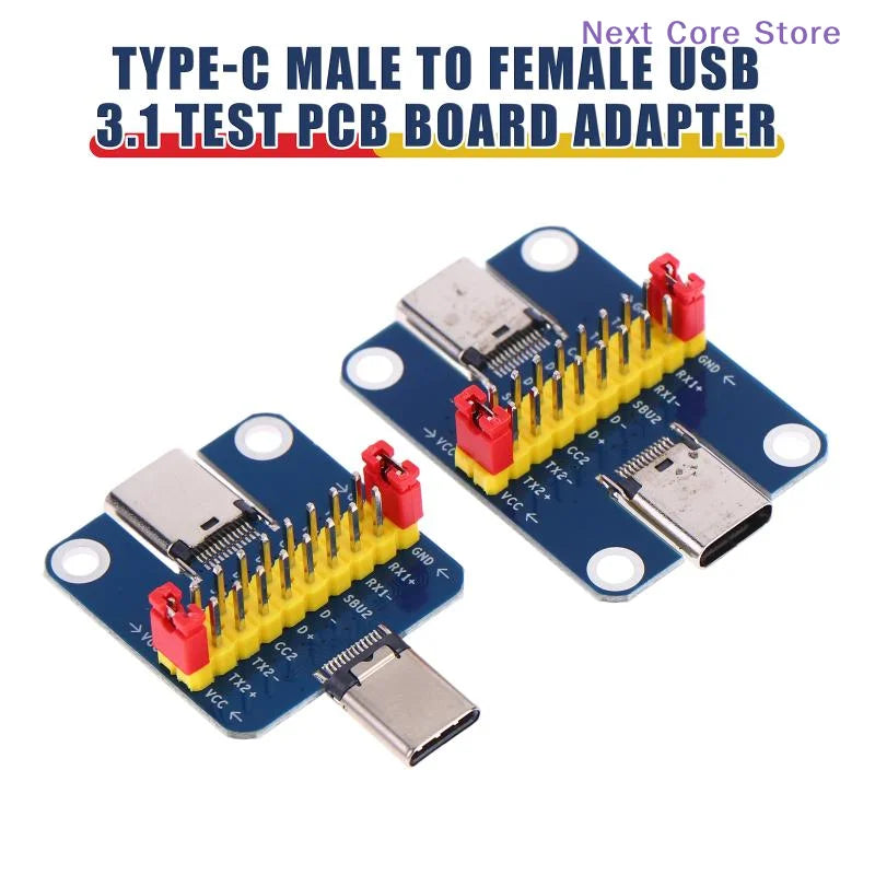 USB 3.1 Type-C Male to Female PCB Test Board Adapter PCB Test Adapter HIP