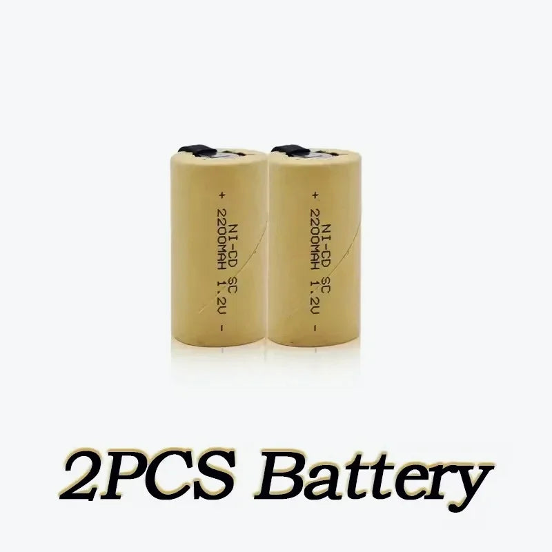 NiCd SC 1.2V 2200mAh SubC Rechargeable Battery – Power Tools Power Tool Battery HIP 2pcs SC battery 1.2V