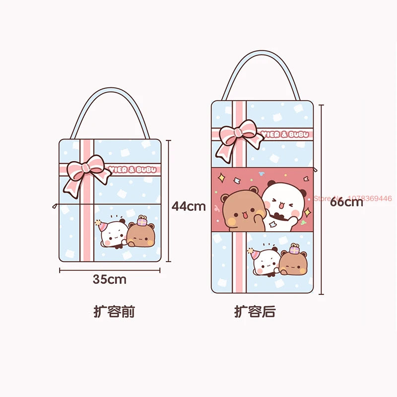 Panda Bubu & Dudu Canvas Tote Bag – Anime Shoulder Bag Anime Canvas Tote Bag HIP