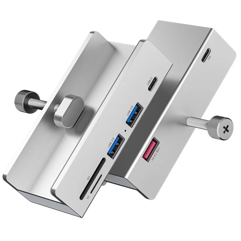 OULLX Aluminum USB-C 4-Port USB 3.0 Hub SD TF Card Reader Dock USB Hub Dock HIP