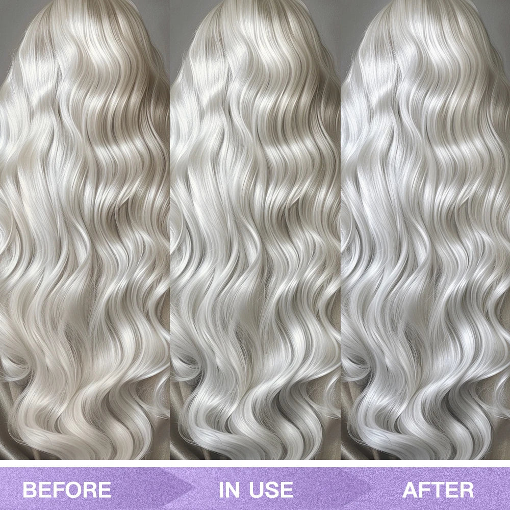 Purple Hair Dye Shampoo for Blonde to Cover Gray Non-irritating Hair Fading Yellow After Bleach Hair Shampoo Gray Hair Remedy HIP