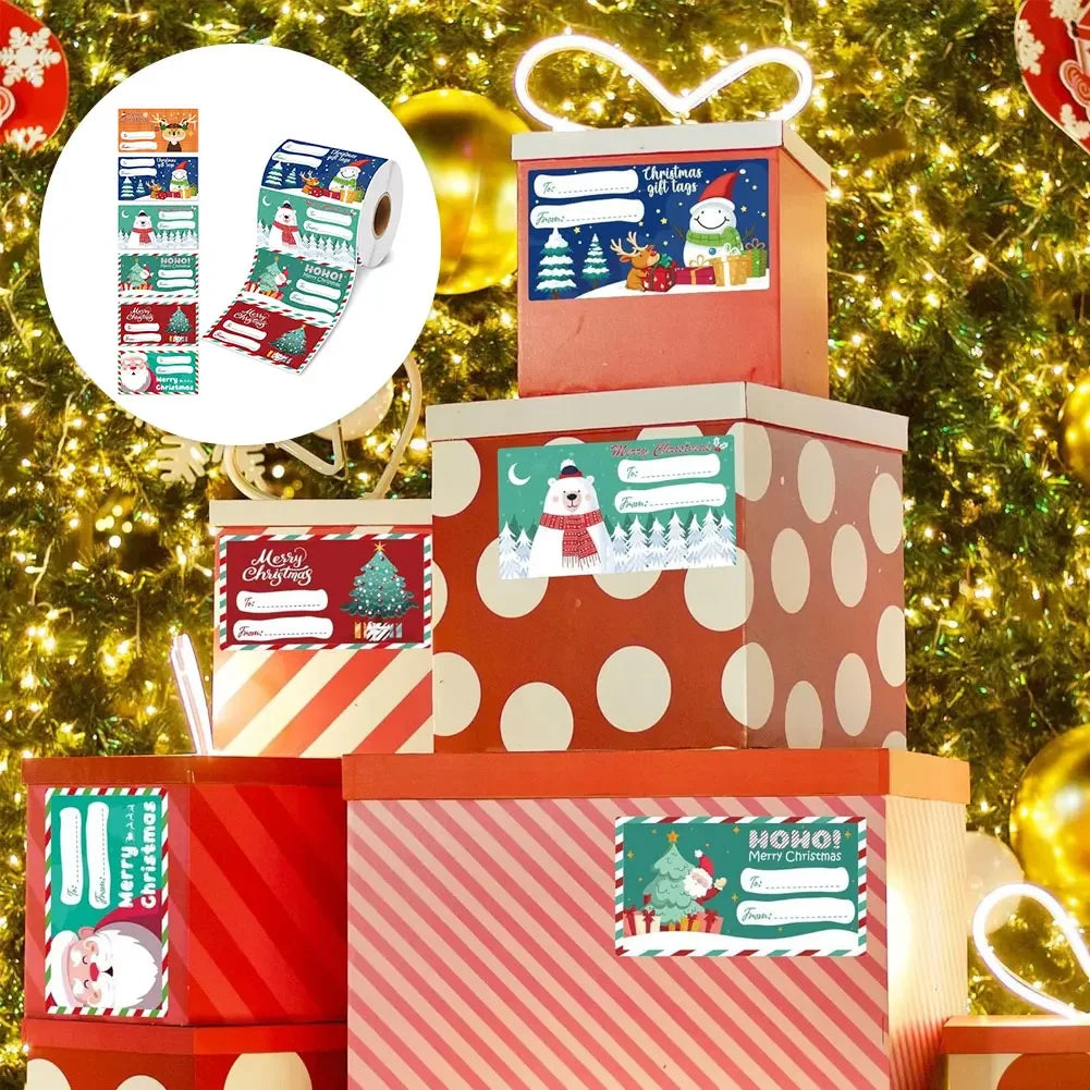 Cartoon Christmas Sticker Christmas Gift Packaging 200Pcs Kids Reward Sticker Christmas Gift Festival Birthday Sticker Party HIP