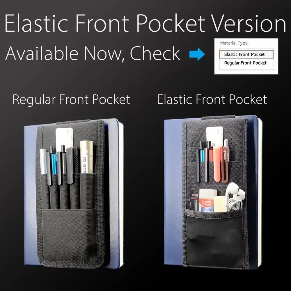 Adjustable Pen Holder for Journals & Notebooks – Black Pen Holder Sleeve HIP
