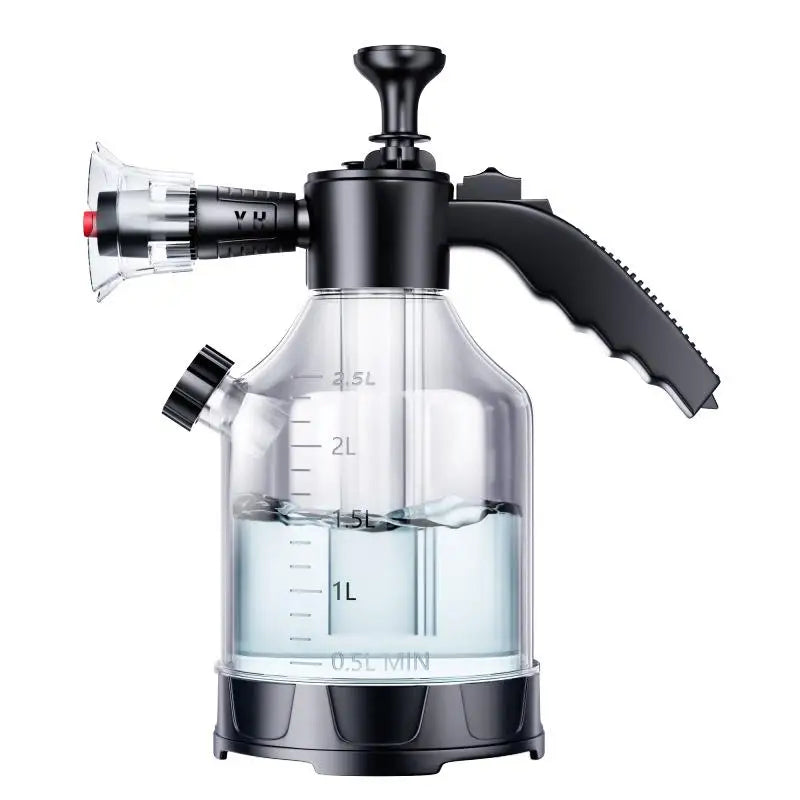 Professional Car Wash Foam Pump Sprayer 2.5L Hand Pressurized Water Spray Bottle For Auto Detailing Cleaning Snow Foam Cannon HIP White