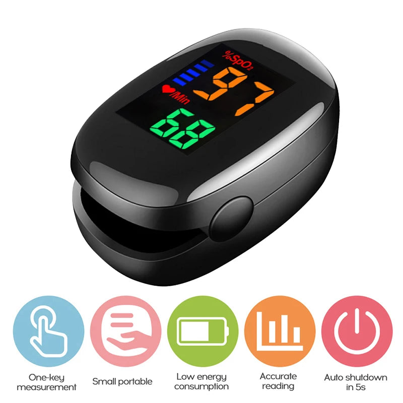 Non-Contact Infrared Thermometer & LED Pulse Oximeter Digital Health Monitor HIP